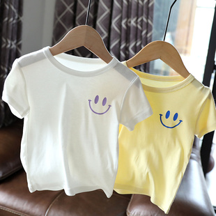 超柔莫代尔宝宝短袖T恤儿童韩版卡通打底衫男女童夏装上衣1636