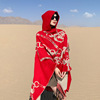 民族风复古时尚披肩外搭女连帽斗篷披风西藏旅游穿搭川西沙漠外套