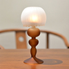 欧式轻奢磨砂玻璃台灯造型烛台摆件婚礼拍摄道具家用餐桌复古烛台