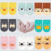 韩国卡通棉袜宝宝，立体船袜春夏防滑地板，袜薄童装儿童袜