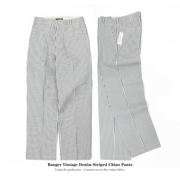 Ranger Vintage 新疆棉 复古Chino高腰宽松条纹美式军官裤牛仔裤
