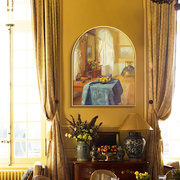 法式装饰画拱形床头卧室挂画创意艺术壁画禅意单幅摆画美式复古画