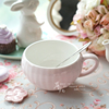 杯子女夏陶瓷(夏陶瓷)粉色，大肚南瓜咖啡早餐牛奶，麦片女生可爱水杯女夏季