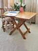 楠竹可折叠方桌实木圆桌简易家用小户型饭桌餐桌桌子棋牌桌麻将桌