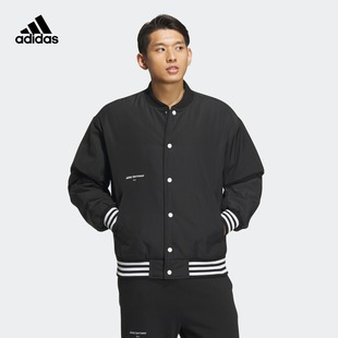 运动保暖夹棉棉服外套，男装adidas阿迪达斯轻运动iz1603