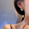 天然珍珠耳饰夏2023年潮耳钉，女925银针，气质小众设计感耳环女