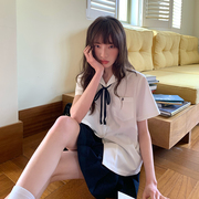 东京岁时记原创JK制服短袖衬衫学生毕业季夏可爱衬衣开襟白衬衫女