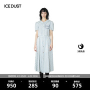 icedust春夏泡泡袖时尚，设计感短款翻领短袖衬衫上衣女士
