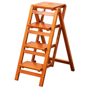折叠梯实木梯凳家用折叠梯子凳子两用多功能三步登高台阶凳楼梯椅