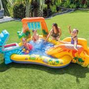 游泳池家用儿童可折叠滑梯，可喷水乐园海洋球池，超大加厚充气戏水池