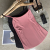 粉红色简约风吊带裙v领套头，修身无袖连衣裙时尚，休闲洋气d》12c