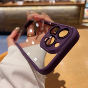 自带镜头膜适用iphone14promax手机壳苹果14pro暗紫色13promax透明高级感12por硅胶全包防尘14plus女款男