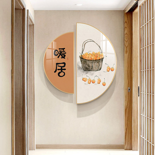 新中式十字绣2021客厅线绣联画卧室水果饭厅刺绣玄关小件简单