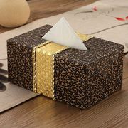 客厅纸巾盒简约茶几餐巾纸盒家用创意纸抽收纳盒欧式皮抽纸盒车用