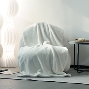 现代简约白色床尾，巾搭毯客厅沙发卧室床搭样板房间售楼部软装定制