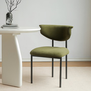 法式奶油风白色餐椅家用现代简约靠背餐桌椅子设计师网红化妆椅