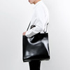 韩版男士PU手提包时尚复古斜跨包商务公文包亮皮高级感单肩包