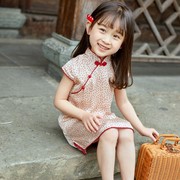 儿童童装旗袍女童中国风连衣裙夏季宝宝小旗袍夏装