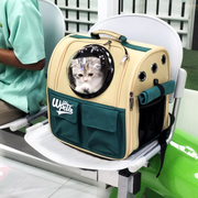 猫咪帆布包小体狗外出包便携两只猫便携可爱个性幼猫背包宠物卡通
