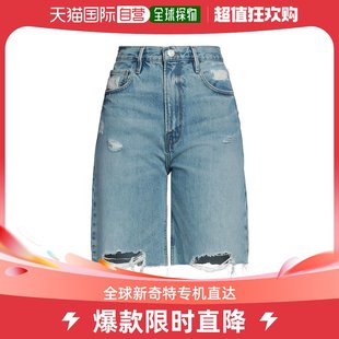 香港直邮潮奢framedenim女士牛仔短裤