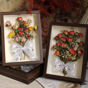 成品相框干花植物标本真花，玫瑰家居装饰摆件节日礼物伴手礼装饰画