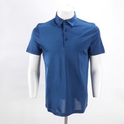 AD64男士短袖T恤夏季休闲Polo领中年商务纯色t100桑蚕丝短袖