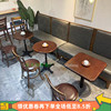 复古咖啡厅桌椅组合西餐厅甜品烘焙店，实木桌子美式酒吧民宿方圆桌(方圆桌)