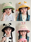 儿童帽子春秋薄款可爱卡通，男女童渔夫帽，夏季遮阳防晒宝宝盆帽韩版