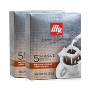 意利illy咖啡粉中度烘焙 意式特浓滤挂式挂耳咖啡 2盒装