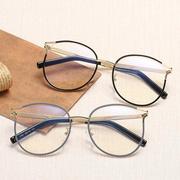 欧美金属镂空猫眼平光镜 1787男女个性潮流眼镜框时尚眼镜架