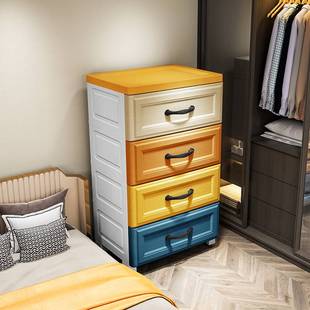 现代简约床头柜小柜储物柜简易塑料抽屉式卧室家用小型床边收纳柜