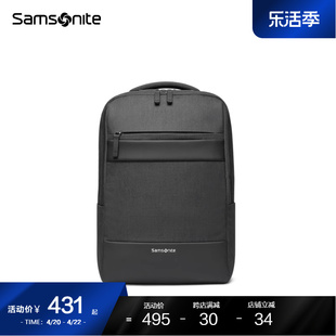 samsonite新秀丽(新秀丽)双肩，包男时尚百搭商务大容量背包潮轻电脑包tx6