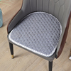 马蹄形餐椅坐垫椅垫轻奢风雪尼尔防滑凳子垫家用弧形半圆形椅子垫