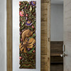 木雕挂件壁挂长方形实木，柚木雕花板玄关客厅背景墙壁饰壁挂装饰画