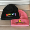 THRASHER RAINBOW MAG 彩虹LOGO刺绣火焰冷帽圆顶针织帽毛线帽 男