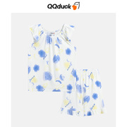 QQduck可可鸭女童睡衣套装夏季儿童吊带家居服套中大童空调服