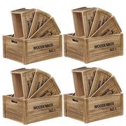 复古木头箱子木质收纳箱做旧木箱木盒超市陈列木框木条箱橱窗摆件