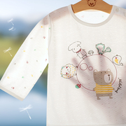 婴儿上衣薄款夏季新生儿长袖，单件空调服宝宝，开衫睡衣竹纤维春秋