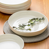 盘子菜盘家用陶瓷深盘碟子纯白日式骨瓷釉下彩餐具汤盘碗套装组合