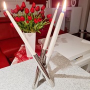德国philippi简约现代金属蜡烛摆件 家居轻奢浪漫情调ins晚餐烛台