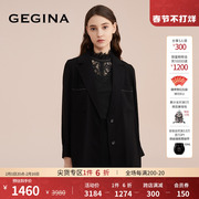 gegina吉吉娜2023黑色短款外套，高级感黑白色短外套，女商场同款