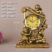 台式钟表座钟钟表摆件时钟客厅，卧室表复古老式仿古静音女神个性