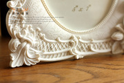 树脂经典像框纯白色玫瑰，之约装饰像框欧式结婚纱照相框相架