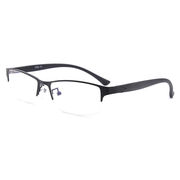 防蓝光眼镜辐射半框平光镜无度数平镜护目镜黑色框（配防蓝
