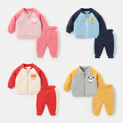 婴儿衣服运动套装春装春秋儿童男童女宝宝小童童装两件套咔咔熊猫