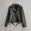 欧美单大码女装秋冬季短款皮衣皮夹克women biker leather jacket