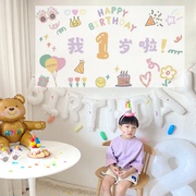 韩国ins风周岁生日投影灯小红书同款拍照道具投影仪宝宝儿童装饰