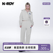 NERDY2023春夏短款女士卫衣裤子两件套套装潮酷休闲运动套装
