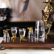 十二生肖高档白酒杯玻璃酒具套装中式家用分酒器12小酒杯定制