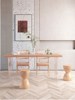 北欧亚克力实木悬浮餐桌家用客厅会议办公书桌原木日式现代大板桌